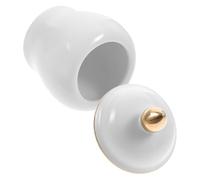 ARTSEWPLY Ceramic Tea Leaf Storage Canister with Sealed Lid Mini Household Canister for and Pills White Porcelain Jar for Kitchen Organization and Freshness Preservation