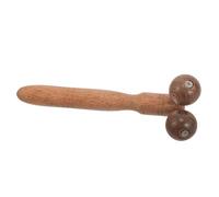 ARTSEWPLY Chick Wood Facial Massager Roller 2-Ball Manual Skin Care Tool for Women Natural Anti-Aging Face Roller for Relaxation and Puffiness Reduction