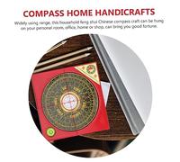 ARTSEWPLY Chinese Ancient Feng Shui Compass Ornament Retro Pan Craft Home Desktop Decoration Sturdy Material Compact Lightweight Fengshui Adornment for Office Shops