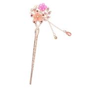 ARTSEWPLY Chinese Traditional Flower Hair Stick with Cat Eye Gemstone Elegant Hanfu Hairpin for Women Sturdy Ethnic Style Hair Accessory for Buns and Updos Classic Decorative Headdress