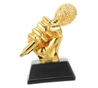ARTSEWPLY Classy Microphone Trophy Award for Singing Competitions Lightweight Resin Music Contest Souvenir Prize for School Community Events Creative Decoration for Celebratory Awards