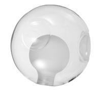 ARTSEWPLY Clear Double Glass Globe Lampshade for Bulb Heat Dissipating Pendant Light Cover with Screw Socket Transparent Round Dome Replacement for Modern Ceiling Fixtures