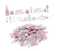 ARTSEWPLY Colorful Birthday Party Confetti Decoration Pink Happy Birthday Table Scatter Versatile Festive Confetti for Showers Carnivals Photo Props Easy Cleanup Party Decor