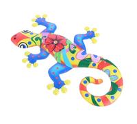ARTSEWPLY Colorful Gecko Wall Art Decor Iron Hanging Ornament for Living Bedroom Office Garden Creative Wall Ornament Adds Natural Joyful Atmosphere Easy to Install Home Decoration