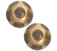 ARTSEWPLY Copper Fitness Hand Exercise Ball Twelve-Sided Rotating Brass Handball for Grip Strengthening Finger Workouts Stress Relief and Rehabilitation