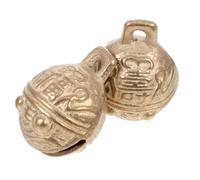 ARTSEWPLY Copper Pet Bells 2pcs Set 34mm Creative Bell Pendants for Dog Collar for Training and Outdoor Pet Supplies in Portable Copper Material