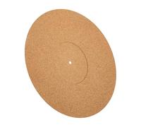 ARTSEWPLY Cork Turntable Record Mat Anti-vibration Protective Platter Pad for Vinyl Players Non-slip Disc Mat for Phonograph Natural Wood Color with Groove Reduces Noise and Prevents
