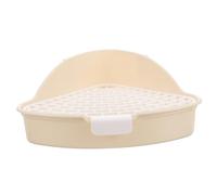 ARTSEWPLY Corner Triangle Pet Potty Litter Box for Small Animals Cat Toilet Tray for Rabbits Hamsters Chinchillas Space-saving Indoor Pet Toilet Training Tray
