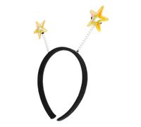 ARTSEWPLY Creative 5 Pcs Star Headbands Versatile Yellow Cloth Metal Five-pointed Stars Shiny Delicate Fashion Hair Accessories for Wedding Birthday Party Women