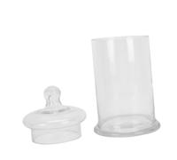 ARTSEWPLY Creative Transparent Glass Candy Jar with Lid Multi-purpose Household Storage Canister for Dried Food Nuts Snacks and Party Decoration and Odorless Container