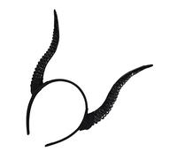 ARTSEWPLY Devil Horns Halloween Headband for Women, Black Horns Cosplay Hairband Party Accessory for Halloween Costume and Day of The Dead Celebration