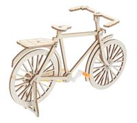 ARTSEWPLY DIY Vintage Wood Bike Model Craft Self-Assembly Small Bicycle Decoration for Educational Mechanical Engineering Science Kit Retro Desktop Ornament for Home and Office