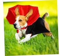 ARTSEWPLY Dog Halloween Costume Cape for Medium Dogs Breathable Pet Friendly Fabric Devil Vampire Cloak in Black Red Festive Holiday Apparel for Halloween and Christmas Parties