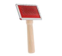 ARTSEWPLY Dog Rake Grooming Brush with Ergonomic Wooden Handle for Cats and Dogs Advanced Needle Comb for Dematting Shedding Control Smoothness and Coat Quality Improvement