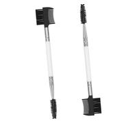 ARTSEWPLY Double-head Soft Bristle Dog Eye Comb and Grooming Brush for Puppy Eye Cleaning, White, 2pcs Set, Pet Hair and Flea Removal Tool for Small Dogs and Cats