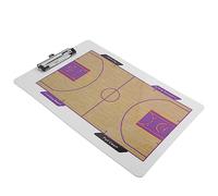 ARTSEWPLY Double Sided Basketball Clipboard Durable Basketball Strategy Whiteboard Full Half Court Design for for Match Preparation and Player Stats Tracking