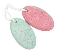 ARTSEWPLY Double-Sided Volcanic Pumice Stone Pedicure Tool 2pcs with Storage Box, Foot Grinding Stones and Dead Skin Removers for Callus Removal and Foot Care at Home Random Color