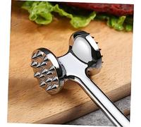 ARTSEWPLY Double Sided Zinc Alloy Steak Hammer with Long Handle Meat Tenderizer Mallet for Poultry and Beef Spiked Surface Flattening Tool for Home and Professional Kitchens