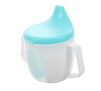ARTSEWPLY Dual-use Sippy Cup with Handle and Measurement Scale for Newborns and Easy Grip Training Drinking Bottle for Feeding and Milk Safe Drinking Cup in Blue