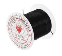 ARTSEWPLY Elastic Thread Cord 0.8mm Black 10m for Hair Extensions and Jewelry Making, Stretchy Crystal String Bead Cord for Bracelets and DIY Crafting, Flexible Elastic Hair Extension Tool