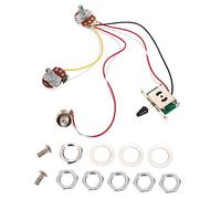 ARTSEWPLY Electric Guitar Circuit Harness with Control Potentiometer and Way Shifter Switch Compact Input Jack Accessory for St Models Practical Guitar Players