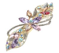 ARTSEWPLY Elegant Rhinestone Flower Hair Clip for Women Secure Spring Barrette Hair Accessory with Dazzling Jewels for Brides and Formal Occasions
