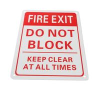 ARTSEWPLY Emergency Fire Exit Sign Aluminium Alloy Safety Signage Do Not Block Door Indicator for Commercial Buildings and Factories Clear Visible Safety Notice