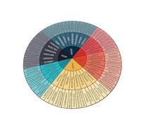 ARTSEWPLY Emotion Wheel Sticker for Laptop and Phone Case Self-Adhesive Decorative Decal for Kindergarten Classroom Supports Emotional Awareness and Development Vibrant Educational Tool