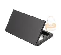 ARTSEWPLY Empty Eyeshadow Palette with Mirror Reusable Sturdy Makeup Container for Travel Rectangular Matte Black Eyeshadow Pan Holder with Aluminum Pans and Double-sided Adhesive Compact