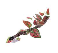 ARTSEWPLY Faderesistant Bendable Artificial Jungle Vines for Reptile Habitat Flexible Faux Branches with Leaves for Bearded Dragon Gecko Chameleon Spider Tanks Plastic Terrarium Decor