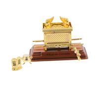 ARTSEWPLY Faith-based Israel Ark Covenant Statue Small Spiritual Jewish Tabletop Ornament Religious Home Office Decor Collectible Artifact