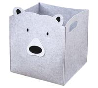 ARTSEWPLY Felt Storage Basket with Cute Cartoon Design Lightweight and Portable Bin with Handle for Laundry Books Nursery Organization Washable and Versatile Storage Cube for Bedroom and
