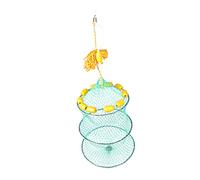 ARTSEWPLY Floating Ball Fish Cage Fishing Net Cage Durable Rubber Wire Mesh Frame Portable Fishing Equipment for Sea and Reservoir Anglers