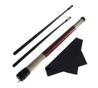ARTSEWPLY Flute Cleaning Kit with Black Plastic Rod and Soft Cloth Flute and Piccolo Cleaning Accessory with Storage Box for Musical Instrument Maintenance