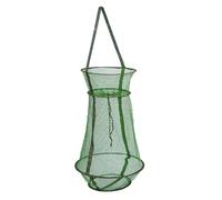 ARTSEWPLY Foldable Large Fishing Basket Portable Nylon Net with Open Mouth Design Heavy Duty Coated Fish and Shrimp Trap for Travel Outdoor Angling