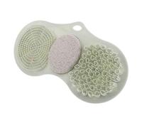 ARTSEWPLY Foot Scrubber Mat for Shower with Non-Slip Suction Cups, Green Exfoliating Pumice Stone Foot Scrubbing Pad for Dead Skin Removal and Massage, Suitable for Bathroom Floor Use