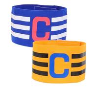 ARTSEWPLY Football Captain's Armband Colorful Durable Soccer Armband for Adults Unisex Design Blue Yellow for Team Sports Captains
