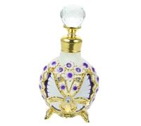 ARTSEWPLY Frosted Glass Perfume Bottle Refillable Decorative Container with Elegant Dragonfly Design for Travel Aromatherapy and Giving