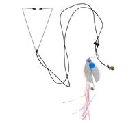ARTSEWPLY Funny Cat Toys Interactive Hanging Rope Toy Kitten Teaser for Indoor Cats Butterfly Replacement Head for Door Frame Play