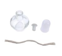ARTSEWPLY Glass Alcohol Burner Lamp 5pcs 60ml Thickened Portable Heating Bottle Laboratory Glass Burner Light for Scientific Experiments and Chemistry Labs