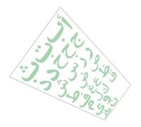 ARTSEWPLY Glowing Arabic Alphabet Wall Sticker Decal for Bedroom Glow Dark Educational Decorative Non-damaging Arabic Letter Pattern for Learning and Home Decor