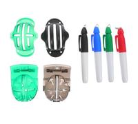 ARTSEWPLY Golf Ball Alignment Tool with Slotted Clip, Plastic Line Marker | Front and Back Marking, Translucent Clamp Form, for Beginners and Practice on Outdoor Lawns