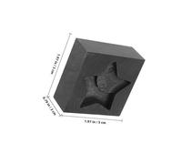 ARTSEWPLY Graphite Casting Mold for Jewelry Star Pattern High Purity Graphite Crucible Mold for Metal Casting for Jewelry Making and Metal Refining