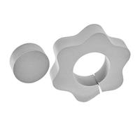 ARTSEWPLY Gray Flower Shape Absorbent Kitchen Sponge 1pcs for Faucet and Sink Cleaning, Dual-use Bathroom and Mirror Scrubbing Pad, Dish and Pot Scrubber