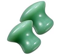 ARTSEWPLY Gua Sha Facial Tools 2Pcs Green Jade Mushroom Shaped Massaging Boards Massage Tool for Hot and Cold Compress Face Neck Shoulder Foot Back