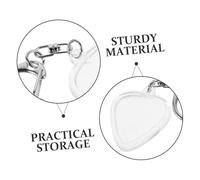 ARTSEWPLY Guitar Pick Storage Box with Lid, Heart-Shaped Portable Plectrum Holder Keychain, Standard Size Display Case for Acoustic Guitar Players and Music Enthusiasts