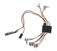 ARTSEWPLY Guitar with Bass, Midrange, Treble Control and Master Volume 3 Band Equalizer Preamp Circuit Wiring Harness Plastic and Metal Construction for Electric and Bass Guitar