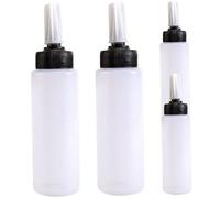 ARTSEWPLY Hair Dye Bottle Empty Squeeze Bottles 4Pcs 150Ml Graduated Scale Tip Spout for DIY Hair Coloring at Home Salon Use Easy Flow Control