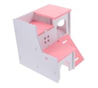 ARTSEWPLY Hamster Villa Small Animal Hideout with Mediterranean Style Pink Design Comfortable Nesting Hut for Small Pets Quiet Playhouse to Reduce Boredom and Promote Exercise