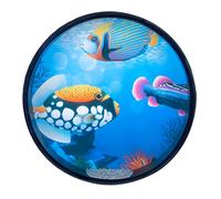 ARTSEWPLY Hand Drum Musical Instrument with Cartoon Underwater Sea World Design Smooth Surface Percussion for Grasping Ability Development and Fun Birthday Gift